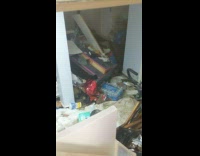 Apartment basement trashed aftermath of flooding