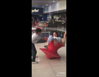 Son gets hurt spinning mom in chair 