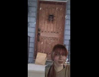 Collab BitchIG2 - Uber eats delivery captures girl in door window hole