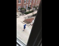 Guy blue hoodie slide dance tiktok video