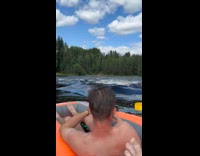 Friends on rafts jokes about going to liqa sto