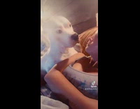 Woman barks back at her dog 