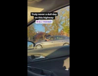 When the feet need to be aired out on the freeway