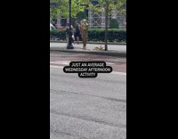Man paint his face with gold spray