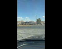 Large Billboard fell on the ground by the strong wind