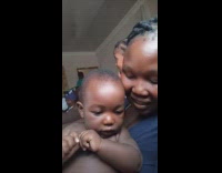 Mom tries to teach baby to say mama baby says papa 