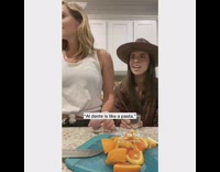 Girl says al dente big wide hat