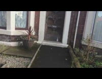 Far bottle flip bounce land front door