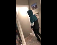 Guy slides and falls down the stairs on purpose 