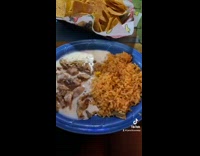 Girl shows all of her mexican food thats all