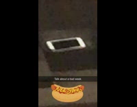 Phone dropped on bottom of train track in subway station