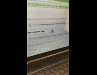 Little girl says she rode the bike in deep daddy bear voice 