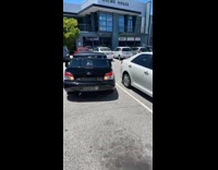 Collab Clips mpugc - Person backs black car into spot hits bumper on pole
