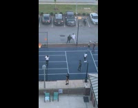 Man basketball jump shot for video shoot fail