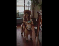 Collab KaleSaladIG - Girl rides toy horse, runs over boy and saves him, old town road song