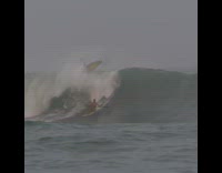 Yellow kayak surfboard guy beach wave paddle