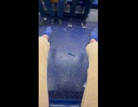 Collab WINY - Tampon rolls on floor during train ride