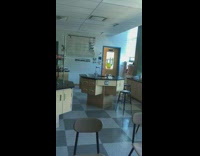 Balloon explode release black smoke on ceiling