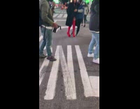 Woman in Lingerie and High Boots Models in Cold 