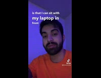 Guy orange shirt talent doing nothing on laptop for hours 