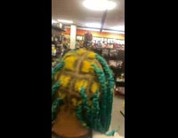 Girl pretends to stab friend doesnt notice 