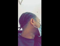 blue face mask when they start coughing 