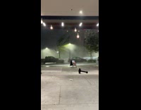 Heavy winds cant blow over sign