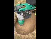 Man liquifies dirt to be able to pack it 