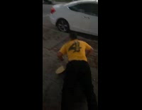 Collab Clips mpugc - Yellow shirt guy drops cake sidewalk