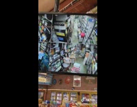 Two girls tiktok dance security camera store 