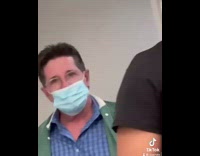 Girl at dentist licks dental assistants fingers 