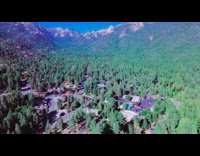 Mountain town outside Palm Spring aerial view