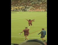 Guy in Pajamas Flosses in the Middle of Soccer Game 