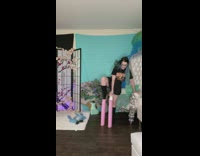 Girl wears tall high heels falls fail