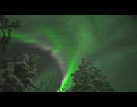 Northern Lights seen on night sky real time