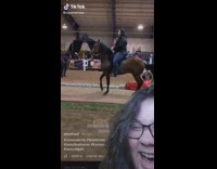 Lady reads funny tiktok comments horse 