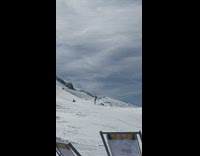 Collab IITW - Woman pole dance at the snowy mountains while people reacts