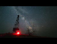 Time lapse night sky stars and galaxy