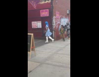 People filming parody version of wizard of oz 