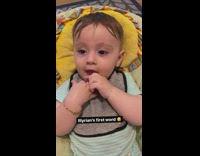 Baby says daddy as his first word 