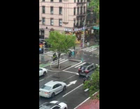 Firefighter riding electric bike to work