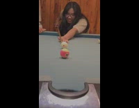 Lady misses pool ball friends laugh fail