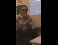 Girl tries to smoke out of a vape pen and coughs 