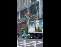 Collab WINY - Air released from green truck in accident Part 1