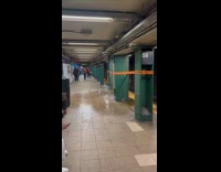 Submitter shows broken pipes at subway station