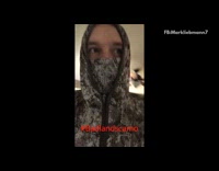 Guy walks past wife in camo clothes