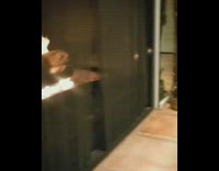 Dog fake knife through neck costume prop 