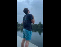 Man lit the fireworks from his mouth