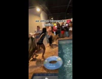 Collab BitchMP - Girl almost jumps into pool and hits her head