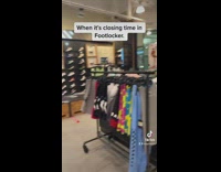 Footlocker employee shows what he does during closing 